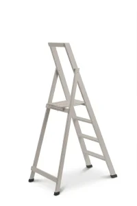 Scale per per la casa HOME in legno 4 gradini finitura H26 laccato grigio chiaro
