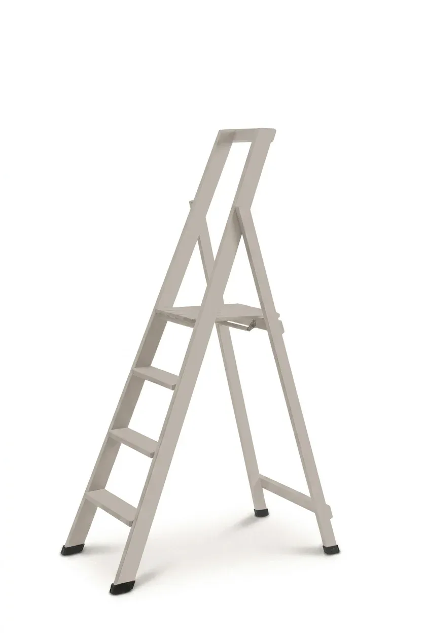 Scale per per la casa HOME in legno 4 gradini finitura H26 laccato grigio chiaro