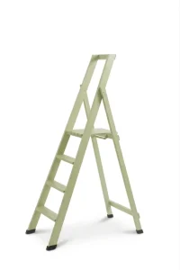 Scale per per la casa HOME in legno 4 gradini finitura H22 laccato verde salvia