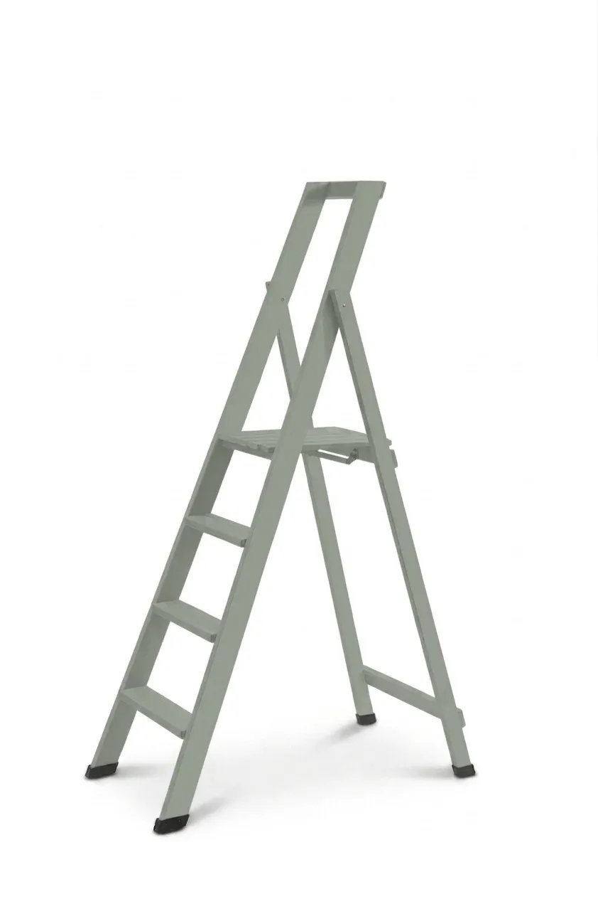 Scale per per la casa HOME in legno 4 gradini finitura H21 tinto verde salvia