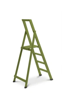 Scale per per la casa HOME in legno 4 gradini finitura H13 tinto verde oliva