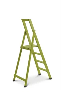 Scale per per la casa HOME in legno 4 gradini finitura H14 tinto verde acido