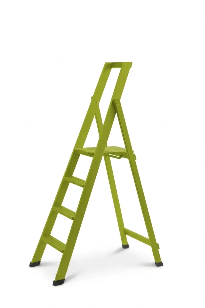 Scale per per la casa HOME in legno 4 gradini finitura H14 tinto verde acido