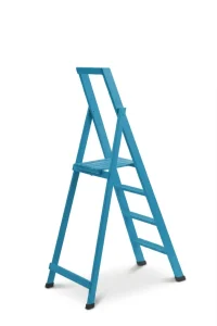 Scale per per la casa HOME in legno 4 gradini finitura H10 tinto azzurro