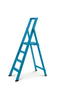 Scale per per la casa HOME in legno 4 gradini finitura H10 tinto azzurro