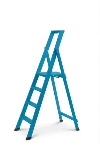 Scale per per la casa HOME in legno 4 gradini finitura H10 tinto azzurro