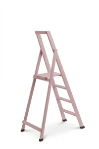 Scale per per la casa HOME in legno 4 gradini finitura H23 tinto rosa antico