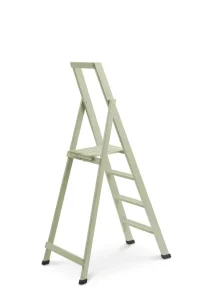 Scale per per la casa HOME in legno 4 gradini finitura H22 laccato verde salvia