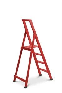 Scale per per la casa HOME in legno 4 gradini finitura H12 tinto rosso