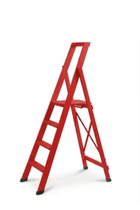 Scale per per la casa HOME in legno 4 gradini finitura H12 tinto rosso