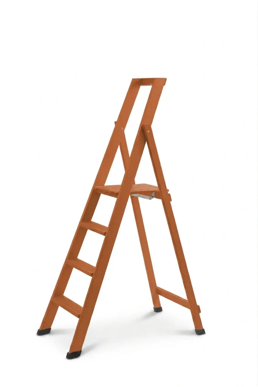 Scale per per la casa HOME in legno 4 gradini finitura F4 tinto ciliegio