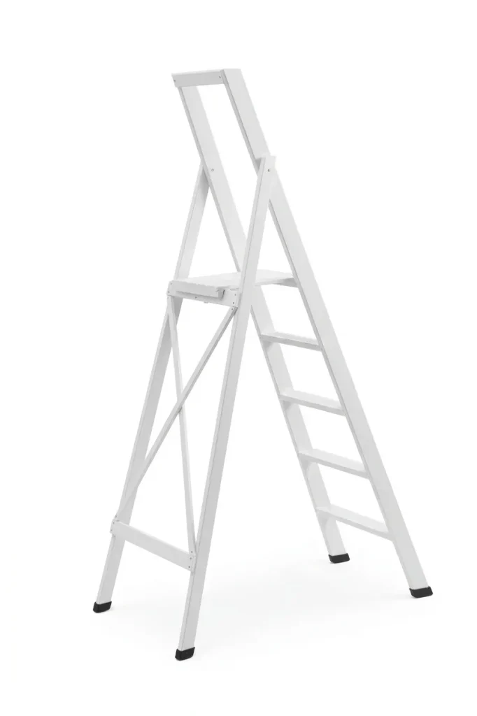 Scale per per la casa HOME in legno 5 gradini finitura H18 laccato Bianco