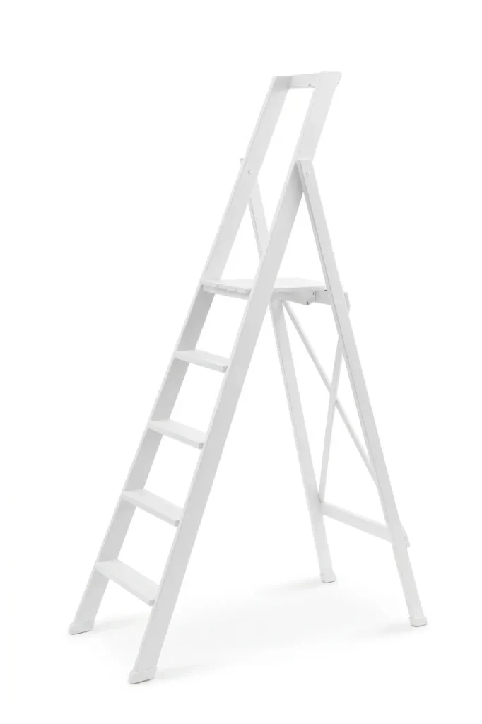 Scale per per la casa HOME in legno 5 gradini finitura H18 laccato Bianco