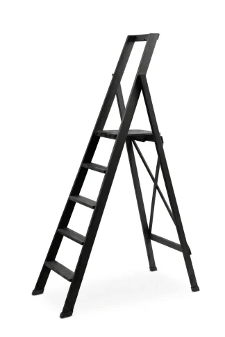 Scale per per la casa HOME in legno 5 gradini finitura H20 tinto nero