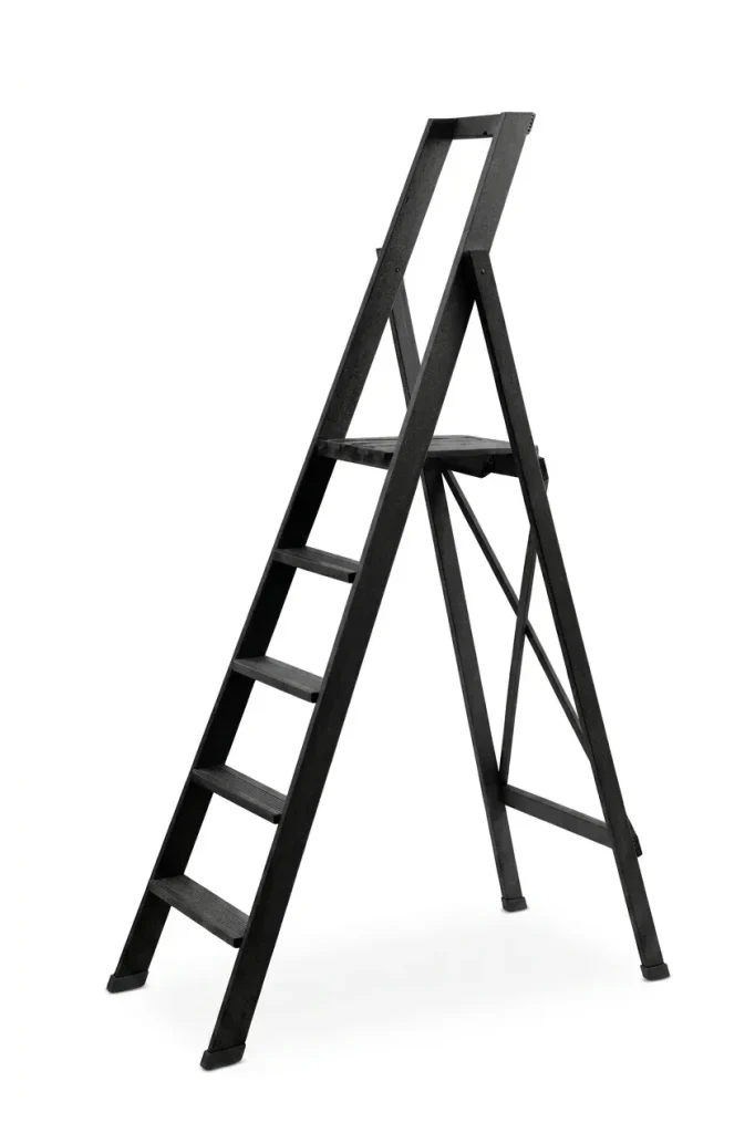 Scale per per la casa HOME in legno 5 gradini finitura H20 tinto nero