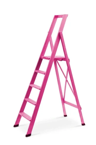 Scale per per la casa HOME in legno 5 gradini finitura H11 tinto fucsia