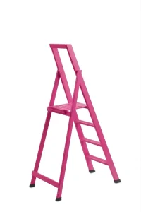 Scale per per la casa HOME in legno 4 gradini finitura H11 tinto fucsia