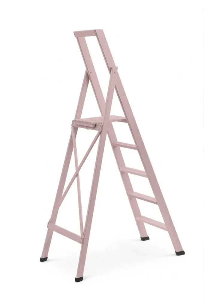Scale per per la casa HOME in legno 5 gradini finitura H23 tinto Rosa antico