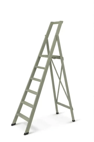Scale per per la casa HOME in legno 5 gradini finitura H21 tinto verde salvia
