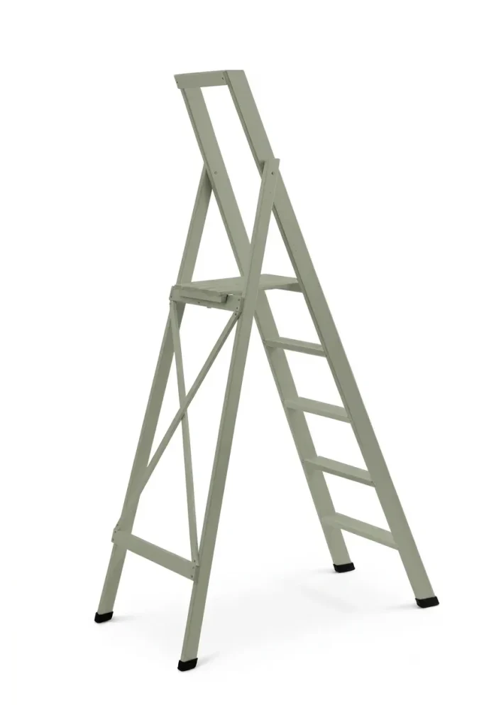 Scale per per la casa HOME in legno 5 gradini finitura H21 tinto verde salvia