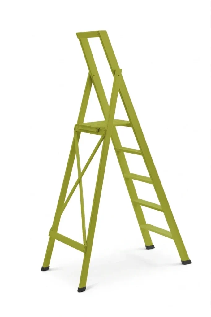 Scale per per la casa HOME in legno 5 gradini finitura H14 tinto verde acido