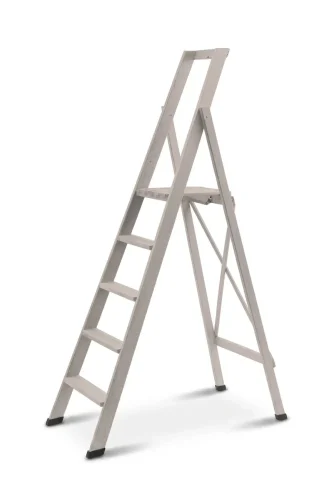 Scale per per la casa HOME in legno 5 gradini finitura H19 tinto grigio chiaro