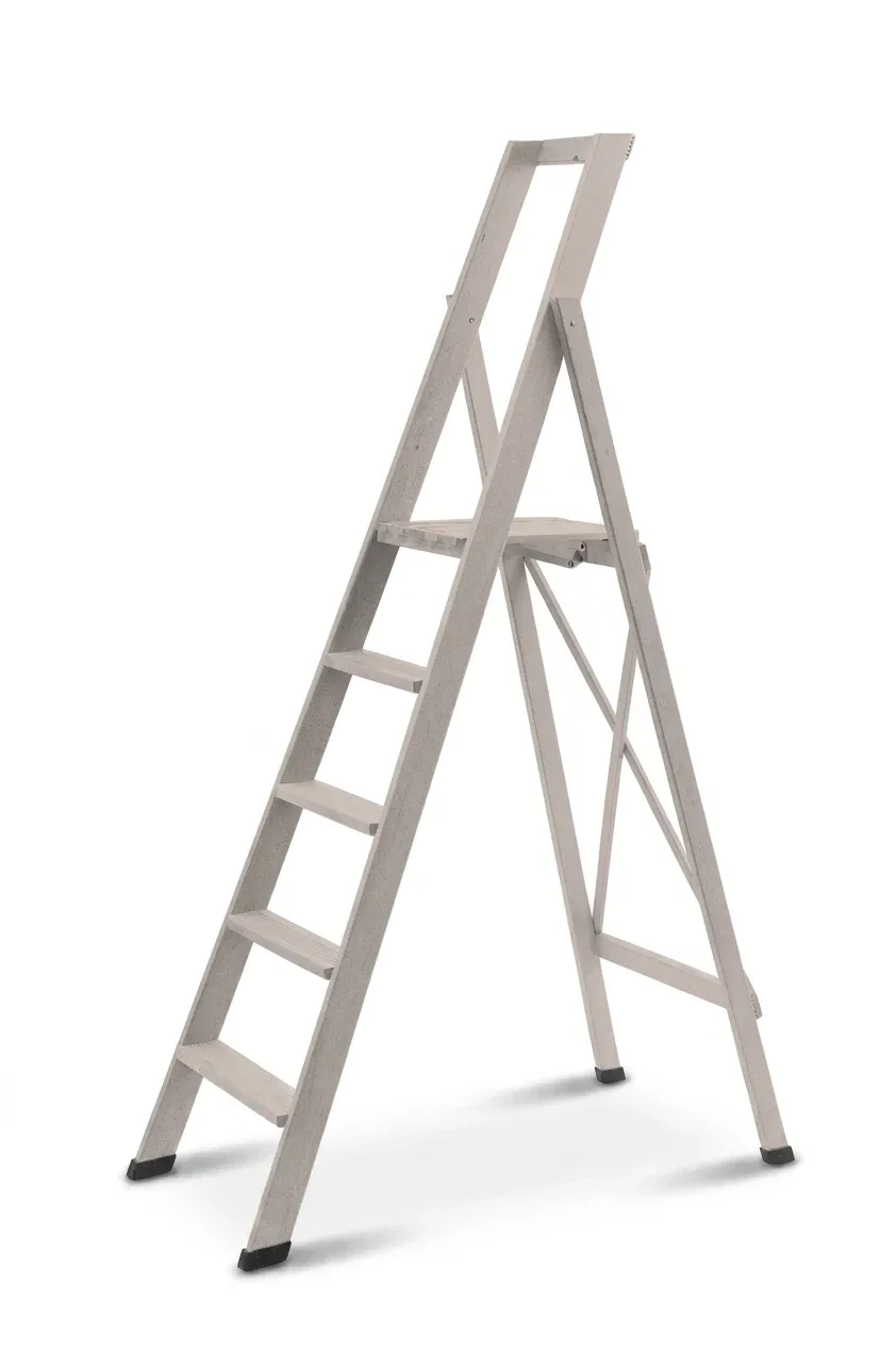 Scale per per la casa HOME in legno 5 gradini finitura H19 tinto grigio chiaro
