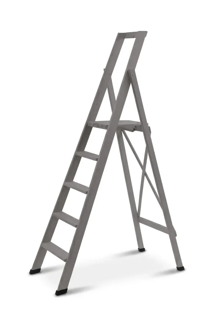 Scale per per la casa HOME in legno 5 gradini finitura H16 tinto grigio