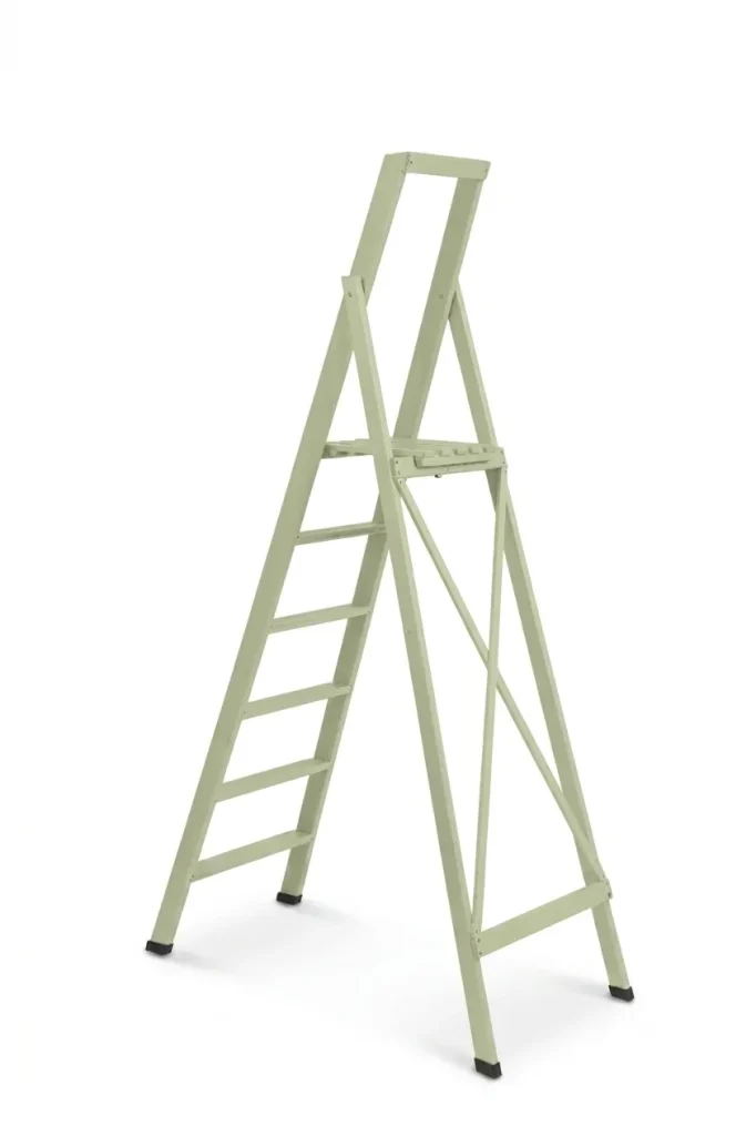 Scale per per la casa HOME in legno 6 gradini finitura H22 laccato Verde salvia