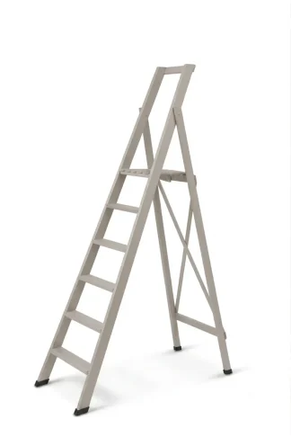 Scale per per la casa HOME in legno 6 gradini finitura H26 laccato Grigio chiaro