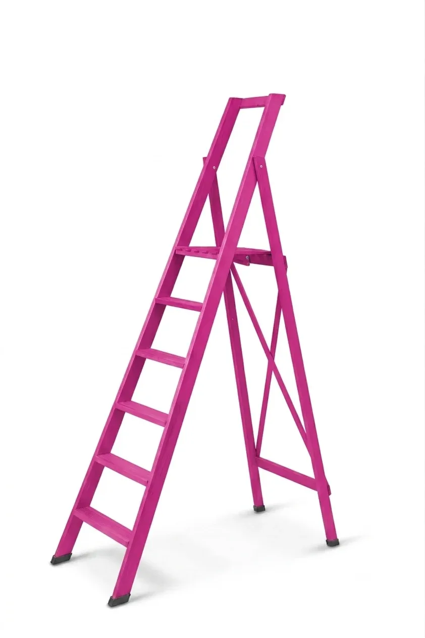 Scale per per la casa HOME in legno 6 gradini finitura H11 tinto Fucsia