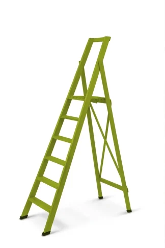 Scale per per la casa HOME in legno 6 gradini finitura H14 tinto verde acido