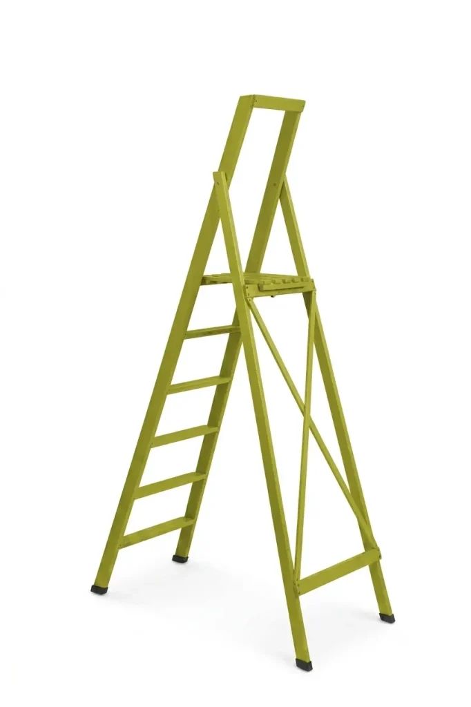Scale per per la casa HOME in legno 6 gradini finitura H14 tinto verde acido