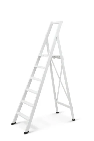 Scale per per la casa HOME in legno 6 gradini finitura H18 laccato Bianco