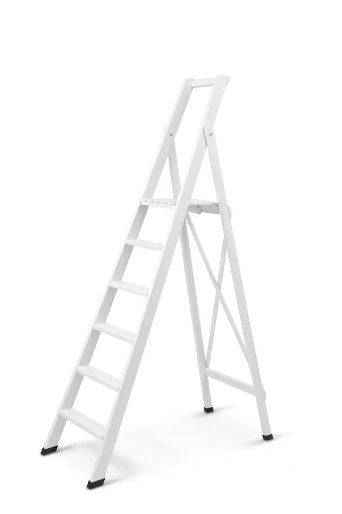 Scale per per la casa HOME in legno 6 gradini finitura H18 laccato Bianco