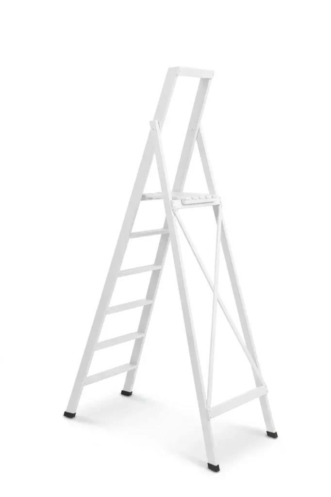 Scale per per la casa HOME in legno 6 gradini finitura H18 laccato Bianco