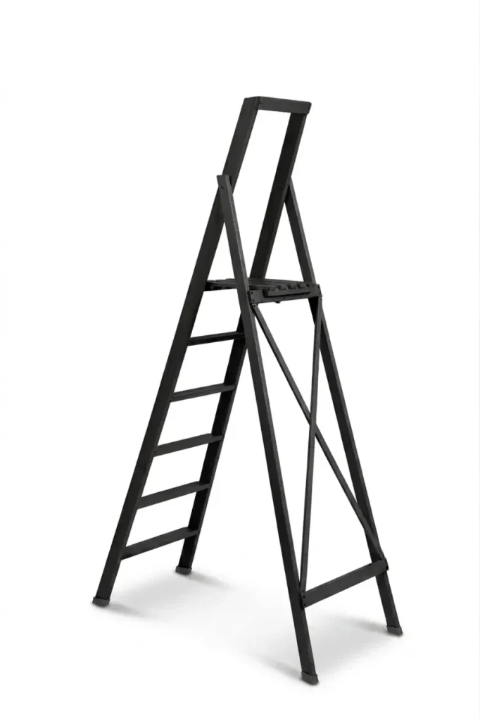 Scale per per la casa HOME in legno 6 gradini finitura H20 tinto Nero