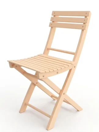 Sedia pieghevole da giardino in legno Basic colore faggio naturale 2pz