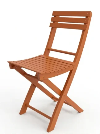 Sedia pieghevole da giardino in legno Basic colore faggio tinto ciliegio 2pz