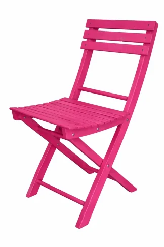 Sedia pieghevole da giardino in legno Basic colore h11 fucsia