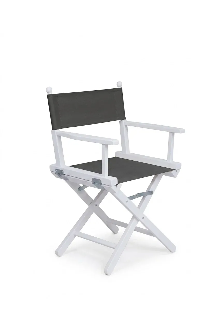 Sedia regista bianco 400-nero