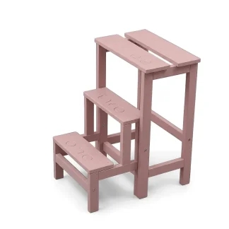 Sgabello Happy numbers H23 tinto rosa antico