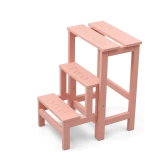 Sgabello Happy numbers H24 laccato rosa antico