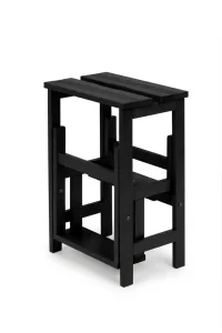 h20 Sgabello in legno 3 gradini ripieghevole Lines faggio tinto nero