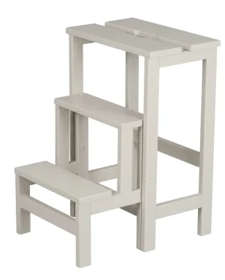 h25 Sgabello in legno 3 gradini ripieghevole Lines faggio laccato corda