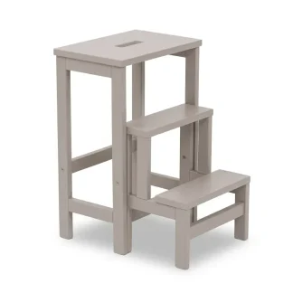 Sgabello in legno Sente H26 grigio chiaro
