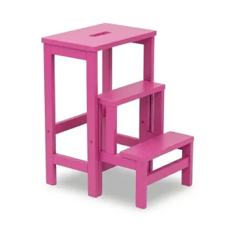 Sgabello in legno Sente H11 tinto fucsia