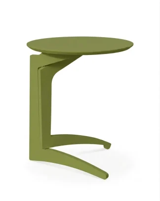 Tavolino pighevole Foldme multistrato tinto verde oliva