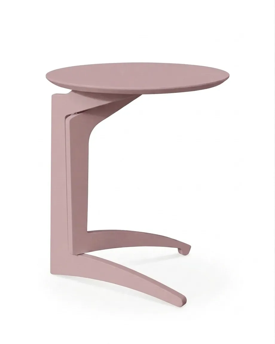 Tavolino pighevole Foldme multistrato tinto rosa antico