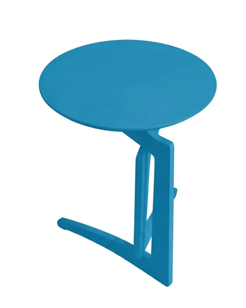 Tavolino pighevole Foldme multistrato tinto azzurro